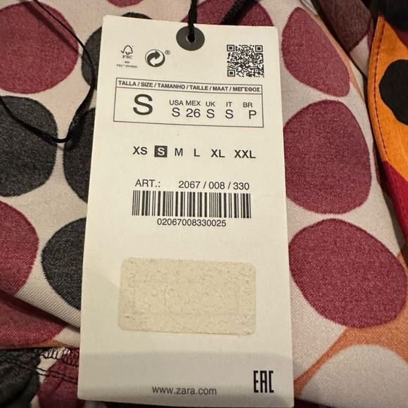 Zara Retro Polka Dot Satin Midi Dress NWT Blogger Fav - Picture 5 of 8